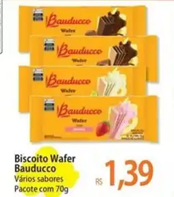 Atacadão Biscoito Wafer Bauducco Vários sabores Pacote com 70g oferta