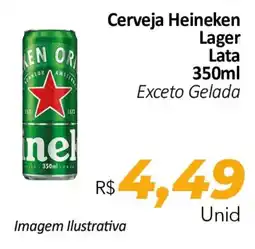 Hiper Moreira Cerveja Heineken Lager Lata 350ml oferta
