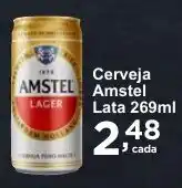 Rossi Supermercado Cerveja Amstel lata 269ml oferta