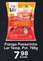 Rossi Supermercado Frango Passarinho Lar Temp. Pct. 700g oferta