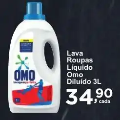 Lava Roupas Líquido Omo Diluído 3L