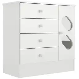 Benoit Cômoda Infantil Rodial 4 Gavetas 1 Porta MDP oferta