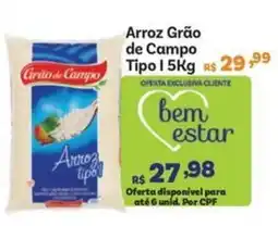 Covabra Supermercados Arroz Grão de Campo Tipo 1 5Kg oferta