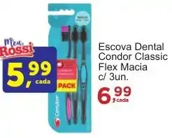 Rossi Supermercado Escova Dental Condor Classic Flex Macia c/ 3un. oferta