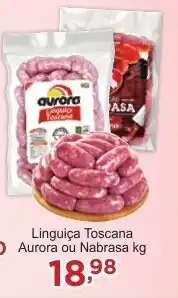 Rossi Supermercado Linguiça Toscana Aurora ou Nabrasa kg oferta