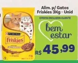 Covabra Supermercados Alim. p/ Gatos Friskies 3Kg - Unid oferta