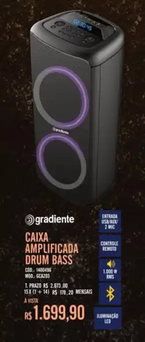 Caixa Amplificada Drum Bass