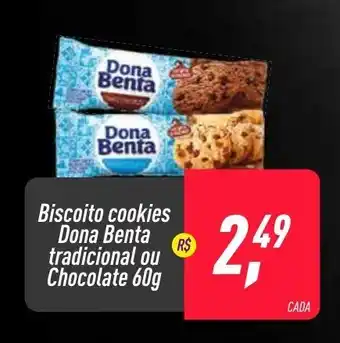 Frangolândia Biscoito cookies Dona Benta tradicional ou Chocolate 60g oferta