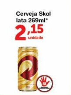 Roldão Cerveja Skol Lata 269ml oferta