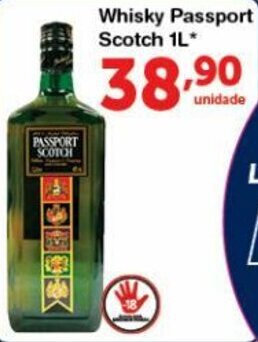 Roldão Whisky Passport Scotch 1L oferta
