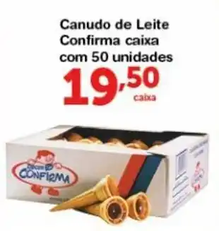 Roldão Canudo de Leite Confirma caixa com 50 unidades oferta