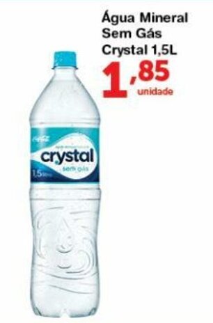 Agua Mineral sem gas Crystal 1.5L