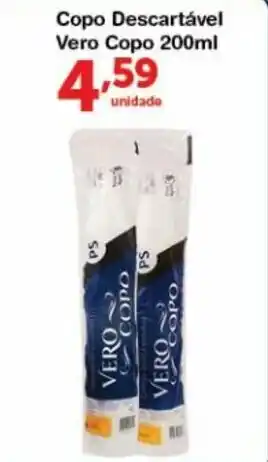 Roldão Copo Descartavel Vero Copo 200ml oferta