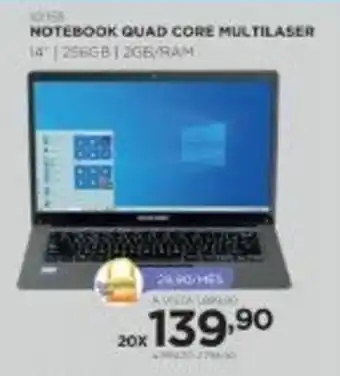 Benoit Notebook Quad Core Multilaser 14" oferta