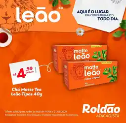 Roldão Chá Matte Tea Leão Tipos 40g oferta
