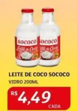 Assaí Atacadista LEITE DE COCO SOCoco VIDRO 200ML oferta