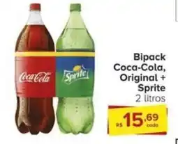 Carrefour Bipack Coca-Cola, Original + Sprite 2 litros oferta