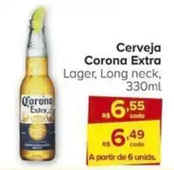 Carrefour Cerveja Corona Extra Lager, Long neck, 330ml oferta