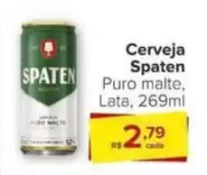 Carrefour Cerveja Spaten Puro malte, Lata, 269ml oferta
