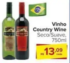 Carrefour Vinho Country Wine Seco/Suave, 750ml oferta