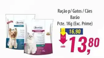Racao p/ Gatos/ Caes Barao Pcte. 1kg