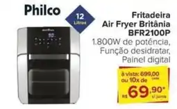 Carrefour Fritadeira Air Fryer Britânia BFR2100P 1.800W de potência, Função desidratar, Painel digital oferta