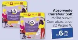Carrefour Absorvente Carrefour Soft Malha suave, Com abas, Leve 22 Pague 16 oferta