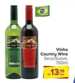 Carrefour Vinho Country Wine Seco/Suave, 750ml oferta