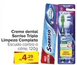 Carrefour Creme dental Sorriso Tripla Limpeza Completa 120g oferta