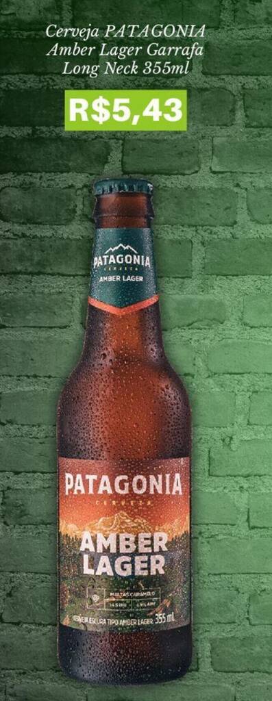 Cerveja Patagonia Amber Lager Garrafa Long Neck 355ml Oferta Na Pão De