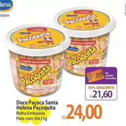 Atacadão Doce Paçoca Santa Helena Paçoquita Rolha Embalada Pote com 50x15g oferta