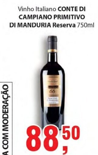 Supermercados Mundial Conte di Campiano Primitivo di Manduria Reserva 750ml oferta