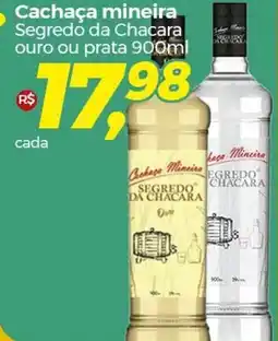 Frangolândia Cachaça mineira Segredo da Chacara ouro ou prata 900ml oferta