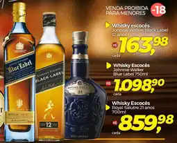 Frangolândia Whisky Escocês Johnnie Walker Blue Label 750ml oferta
