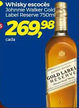 Frangolândia Whisky escocês Johnnie Walker Gold Label Reserve 750ml oferta
