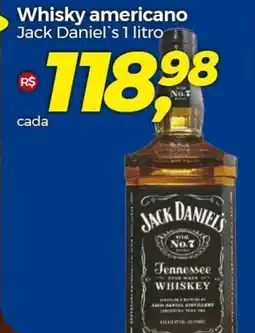 Frangolândia Whisky americano Jack Daniel's 1 litro oferta