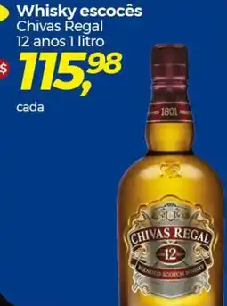 Frangolândia Whisky escocês Chivas Regal 12 anos 1 litro oferta