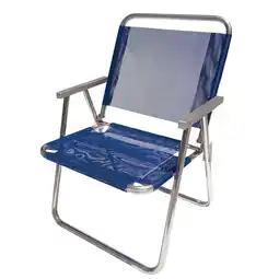 Casa e Vídeo Cadeira de Praia Alta Alumínio 0410 Botafogo Lar & Lazer Azul oferta