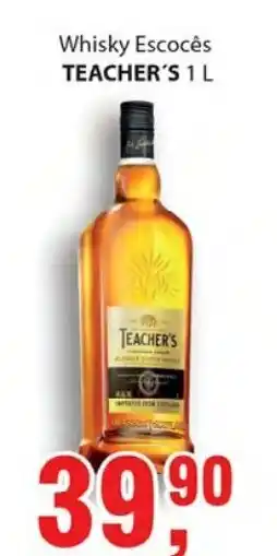 Supermercados Mundial Whisky Escoes Teacher's 1L oferta