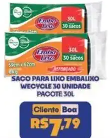 SACO PARA LIXO EMBALIXO WECYCLE 30 UNIDADE