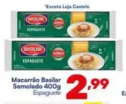 Barracão Supermercado Macarrão Basilar Semolado 400g Espaguete oferta
