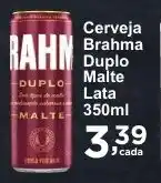 Rossi Supermercado Cerveja Brahma Duplo Malte Lata 350ml oferta