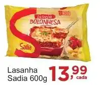 Rossi Supermercado Lasanha Sadia 600g oferta