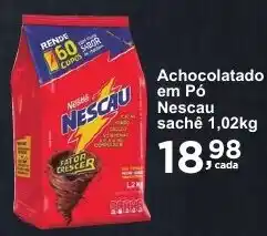 Rossi Supermercado Achocolatado em Pó Nescau sachê 1,02kg oferta