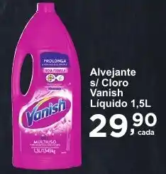 Alvejante s/ Cloro Vanish Líquido 1,5L