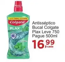 Rossi Supermercado Antisséptico Bucal Colgate Plax Leve 750 Pague 500ml oferta