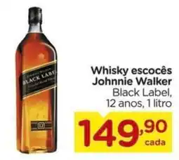 Carrefour Whisky escocês Johnnie Walker Black Label, 12 anos, 1 litro oferta