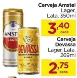 Carrefour Cerveja Amstel Lager, Lata, 350ml oferta