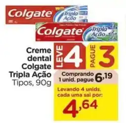 Carrefour Creme dental Colgate Tripla Ação Tipos, 90g oferta