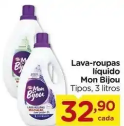 Lava-roupas líquido Mon Bijou Tipos, 3 litros